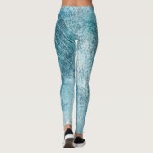 Krokodile Batik: Texturierte Stoffkunst Leggings (Rückseite)