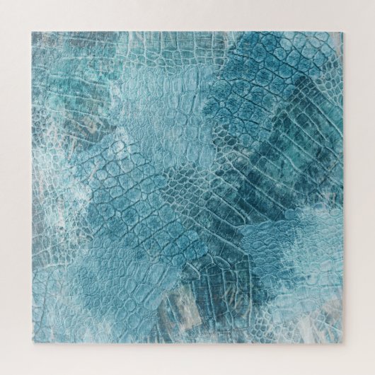 Krokodile Batik: Texturierte Stoffkunst Puzzle (Vertikal)