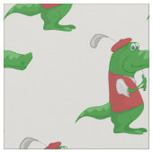 Krokodile beim Golfspielen Cartoon Stoff (Nahaufnahme)