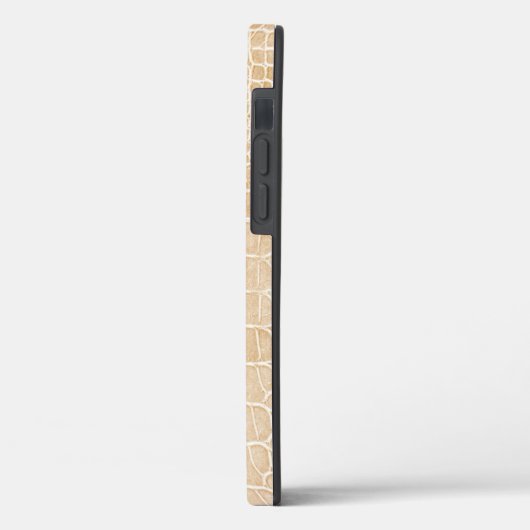Krokodile Champagner Imitat Leder Personalisierter Case-Mate iPhone Hülle (Rückseite / Links)