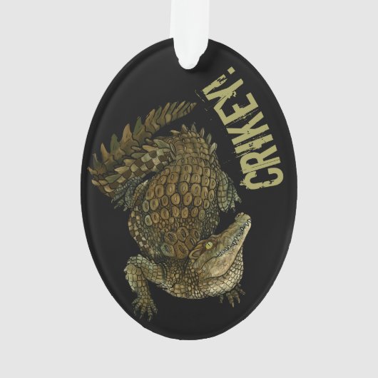 Krokodile Crikey! Keramik-Ornament Ornament (Rückseite)