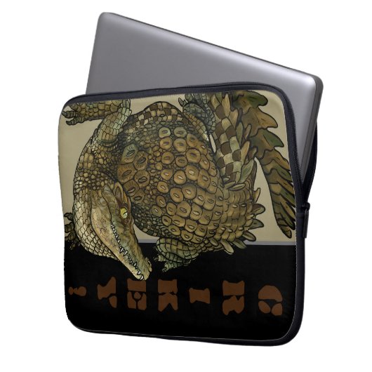 Krokodile Crikey! Laptopschutzhülle (Vorderseite Links)