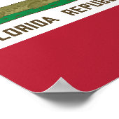 Krokodile der Alligator-Flagge in Florida Poster (Ecke)