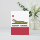 Krokodile der Alligator-Flagge in Florida Postkarte (Stehend Vorderseite)