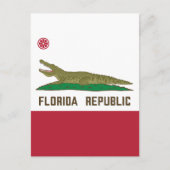 Krokodile der Alligator-Flagge in Florida Postkarte (Vorderseite)