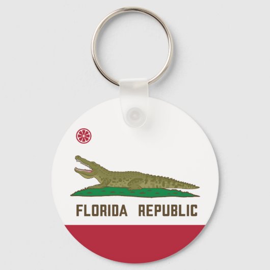 Krokodile der Alligator-Flagge in Florida Schlüsselanhänger (Vorderseite)