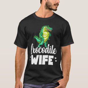 Krokodile-Ehefrau-Alligator Reptil-Tier T-Shirt