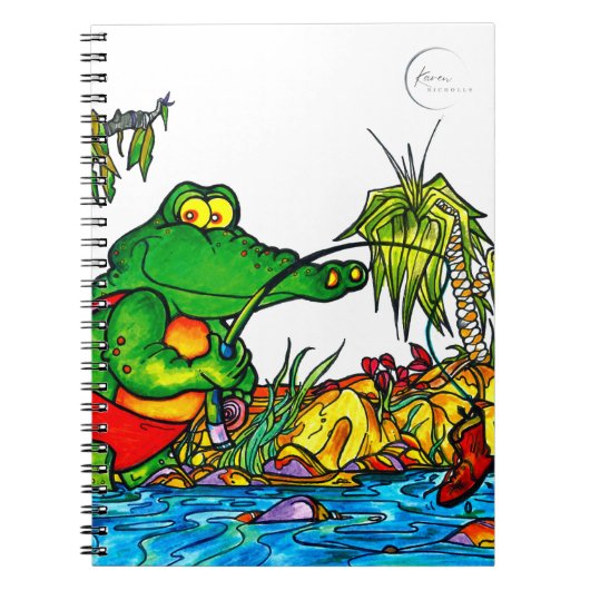 Krokodile Fishing SpiralNotebook Notizblock (Vorderseite)