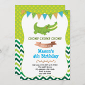 Krokodile-Geburtstagsladung Einladung (Vorne/Hinten)