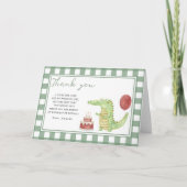 Krokodile Geburtstagsparty danke (Vorderseite)