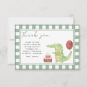 Krokodile Geburtstagsparty danke (Vorderseite)