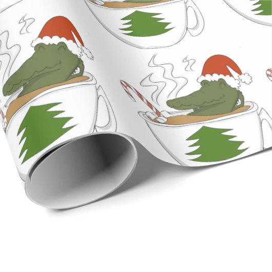 Krokodile  geschenkpapier (Rolleneckpunkt)