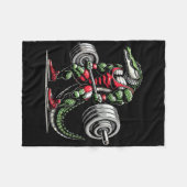 Krokodile Gewichtsheben Fleecedecke (Vorderseite (Horizontal))