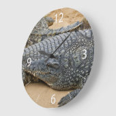 Krokodile Große Wanduhr (Winkel)