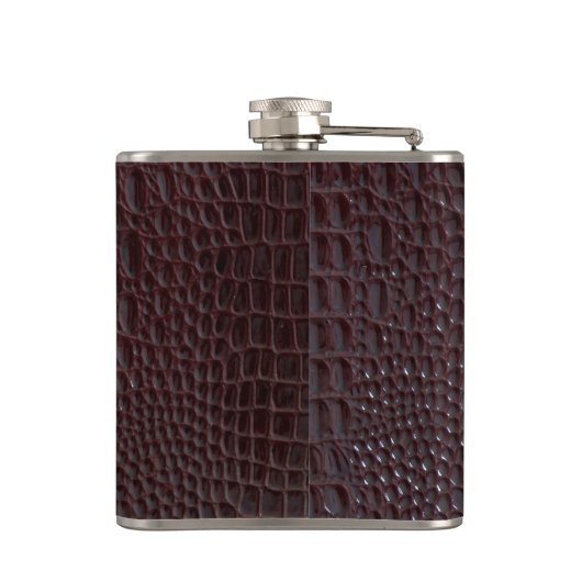 Krokodile Hautflasche Flachmann (Rückseite)