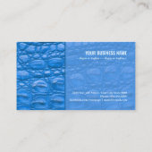 Krokodile Hautstruktur, blaue Farbe Visitenkarte (Rückseite)