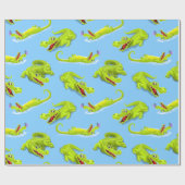 Krokodile im Fluss Geschenkpapier (Flach)