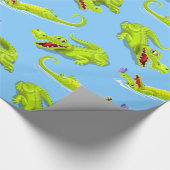 Krokodile im Fluss Geschenkpapier (Ecke)