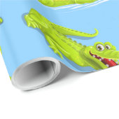 Krokodile im Fluss Geschenkpapier (Rolleneckpunkt)