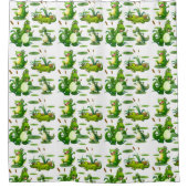 Krokodile im Teich Duschvorhang (Vorderseite)