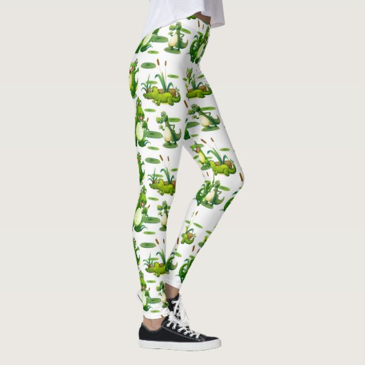 Krokodile im Teich Leggings (Rechts)