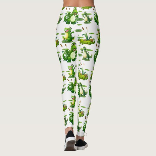 Krokodile im Teich Leggings (Rückseite)