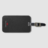 Krokodile Leder Textur rote Buchstaben Gepäckanhänger (Vorderseite (Horizontal))