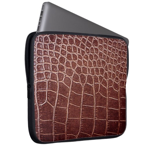 Krokodile Ledermuster abstrakt,Alligator,Tier Laptopschutzhülle (Vorne Rechts)