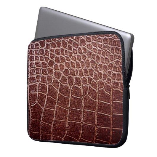 Krokodile Ledermuster abstrakt,Alligator,Tier Laptopschutzhülle (Vorderseite Links)
