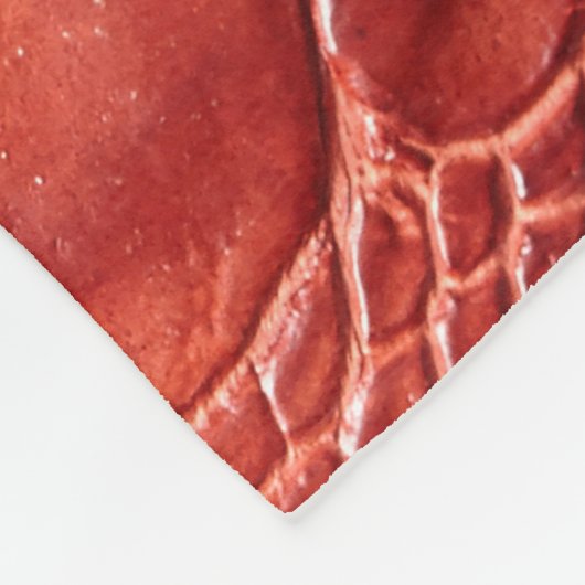 Krokodile Ledertextur Fleecedecke (Ecke)