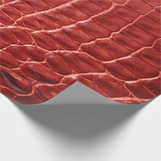 Krokodile Ledertextur Geschenkpapier (Ecke)