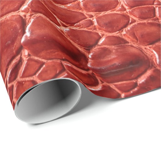 Krokodile Ledertextur Geschenkpapier (Rolleneckpunkt)