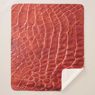 Krokodile Ledertextur Sherpadecke