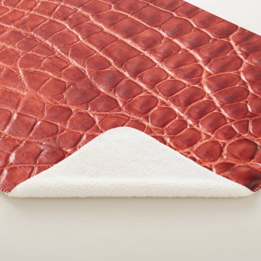 Krokodile Ledertextur Sherpadecke (3/4)
