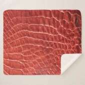 Krokodile Ledertextur Sherpadecke (Vorderseite (Horizontal))