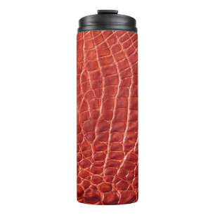 Krokodile Ledertextur Thermosbecher
