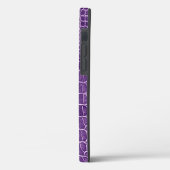 Krokodile Lila Imitat Leder Personalisierter Name Case-Mate iPhone Hülle (Rückseite / Links)