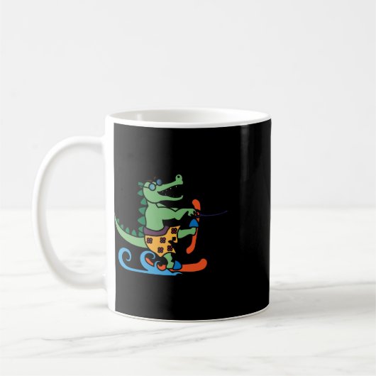 Krokodile Lover Skifahrer Reptilien Wasserski Kaffeetasse (Links)