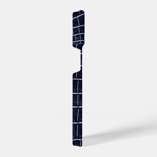 Krokodile Navy Blue Imitate iPhone Hülle (Rechte Seite)