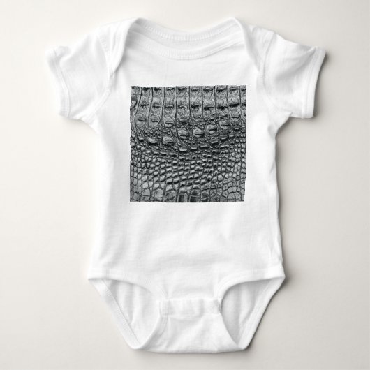 Krokodile Noir: Mystik aus schwarzem Leder Baby Strampler (Vorderseite)