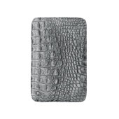 Krokodile Noir: Mystik aus schwarzem Leder Badematte (Vorderseite Vertikal)