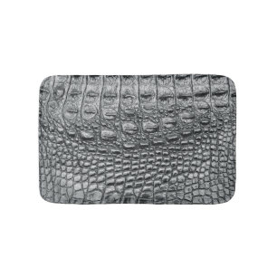 Krokodile Noir: Mystik aus schwarzem Leder Badematte