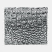 Krokodile Noir: Mystik aus schwarzem Leder Fleecedecke (Vorderseite (Horizontal))