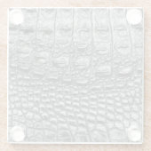 Krokodile Noir: Mystik aus schwarzem Leder Glasuntersetzer (Rückseite)