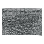 Krokodile Noir: Mystik aus schwarzem Leder Kissenbezug (Vorderseite)