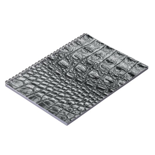 Krokodile Noir: Mystik aus schwarzem Leder Notizblock (Linke Seite)