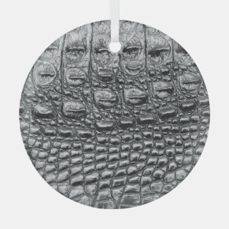 Krokodile Noir: Mystik aus schwarzem Leder Ornament Aus Glas