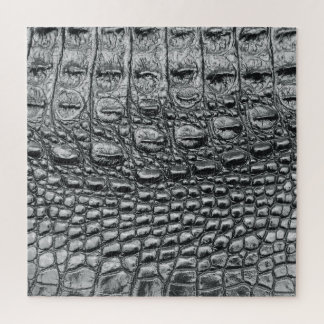 Krokodile Noir: Mystik aus schwarzem Leder Puzzle