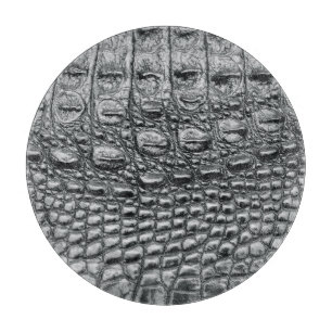 Krokodile Noir: Mystik aus schwarzem Leder Schneidebrett
