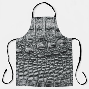 Krokodile Noir: Mystik aus schwarzem Leder Schürze